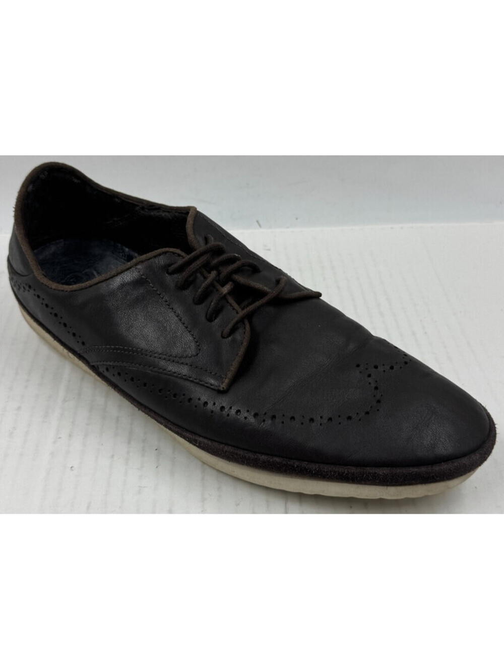 UGG Energ Cali Men's Dress Shoes 12 Brown Leather Lace Up Wingtip Oxford 1090413